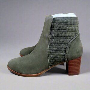 Jack Rogers olive suede Deborah boots, size 8, NEW IN BOX!